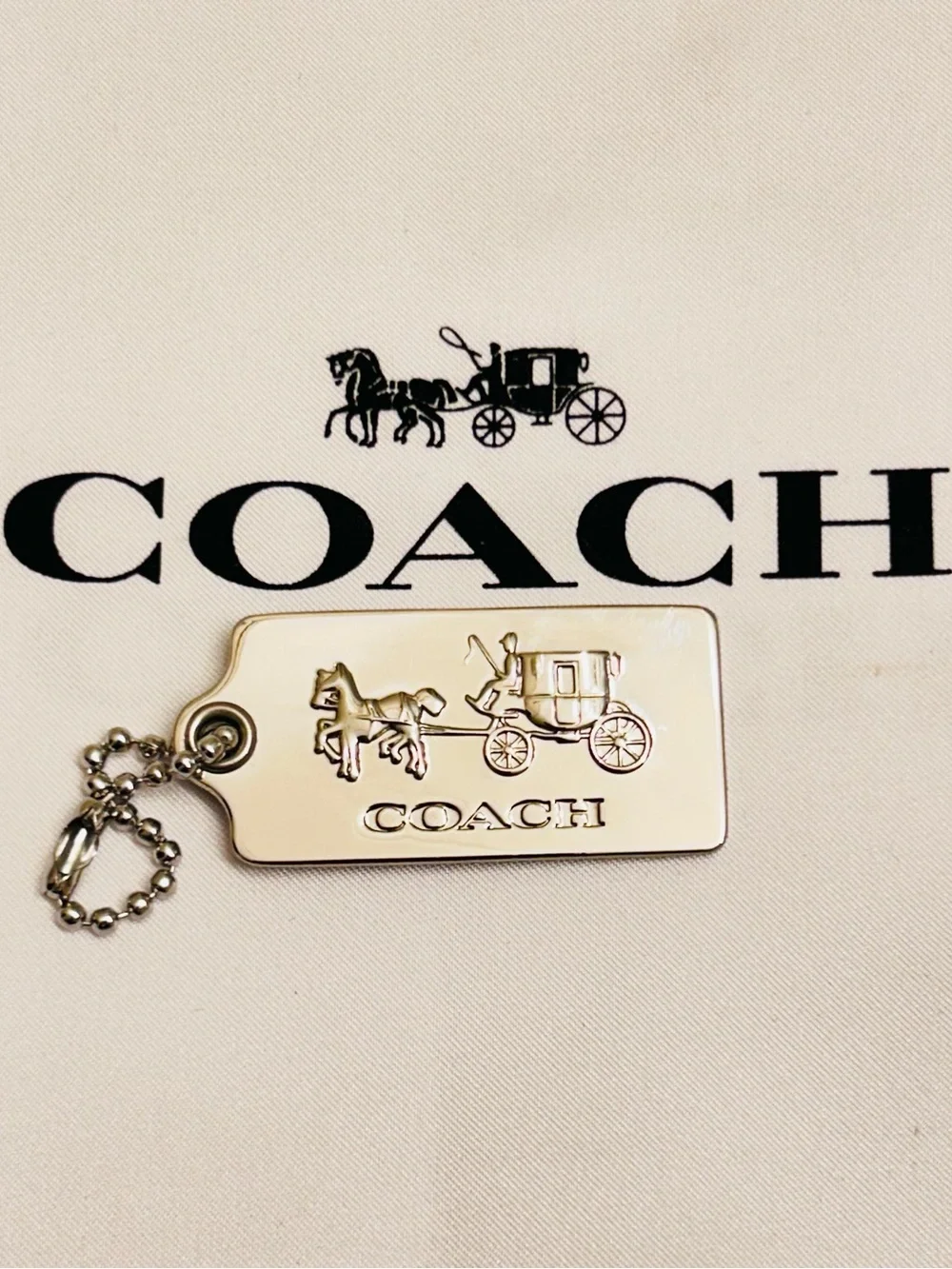 RARE Coach Est. 1941 Horse and Carriage Keychain/ bag Charm